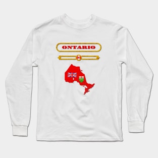 ONTARIO, CANADA, MAP OF ONTARIO. SAMER BRASIL Long Sleeve T-Shirt